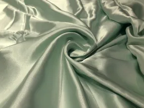 100% Charmeuse Silk Satin fabric  24 momme SEA FOAM GREEN color 54" wide[16246]