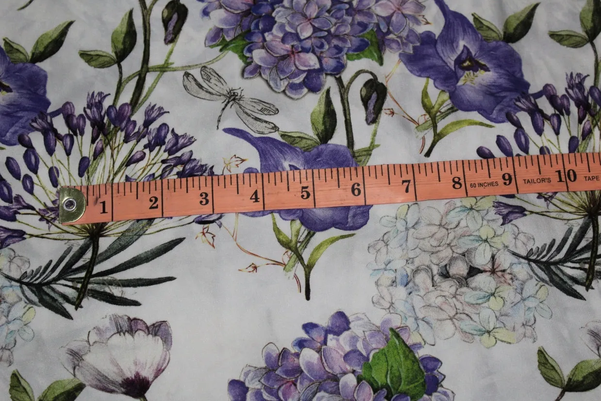 100% PURE SILK SATIN FABRIC 80 GRAMS 20.20MM DIGITAL PRINT  44" wide available in 3 designs