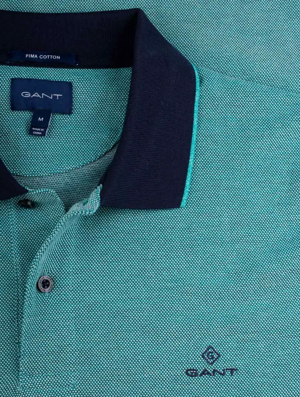 4-colour Oxford Pique Shortsleeve Rugger Deep Turquoise