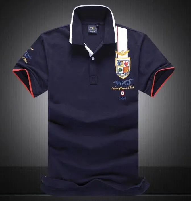 Aeronautica Millitare Virtue Siderum Tenus NavyBlue Shortsleeve Polo