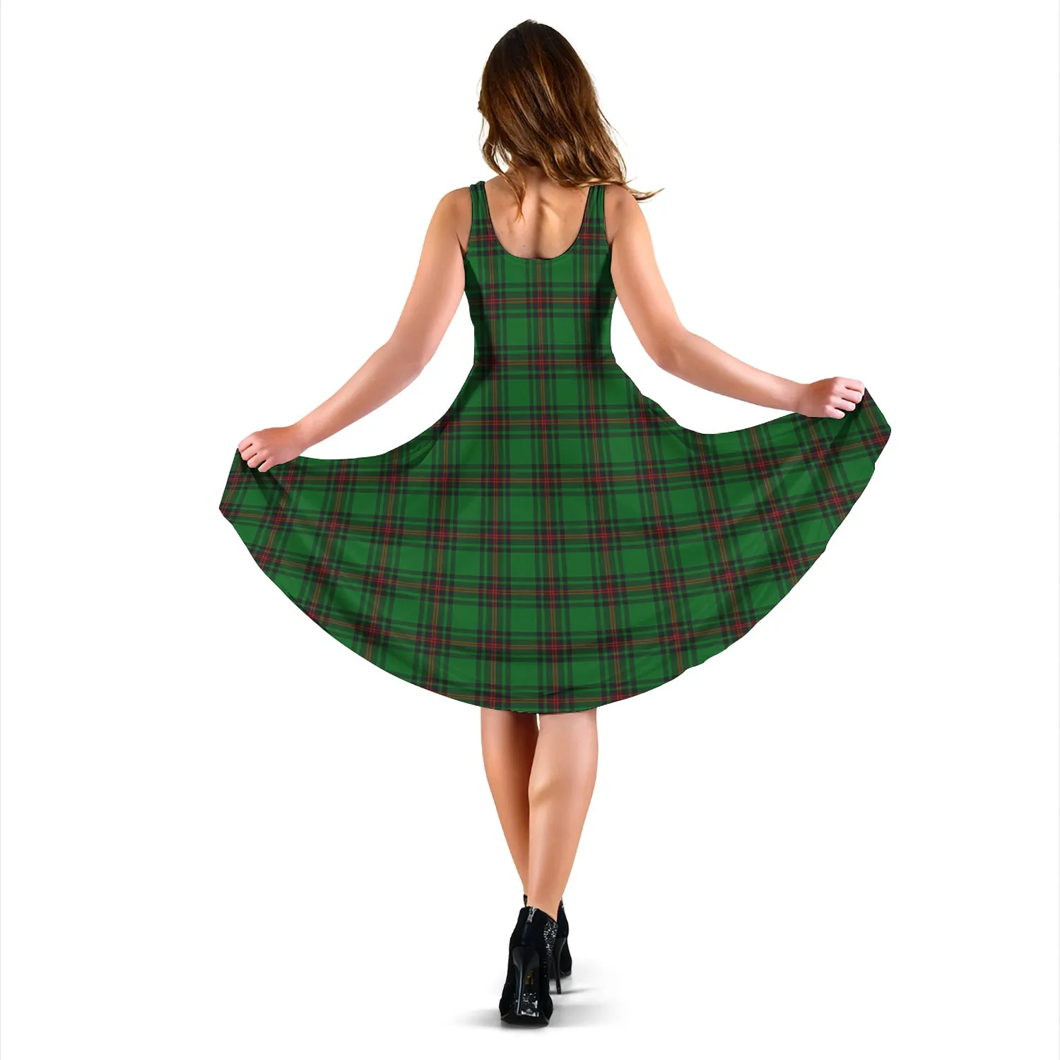 Anstruther Tartan Sleeveless Midi Womens Dress