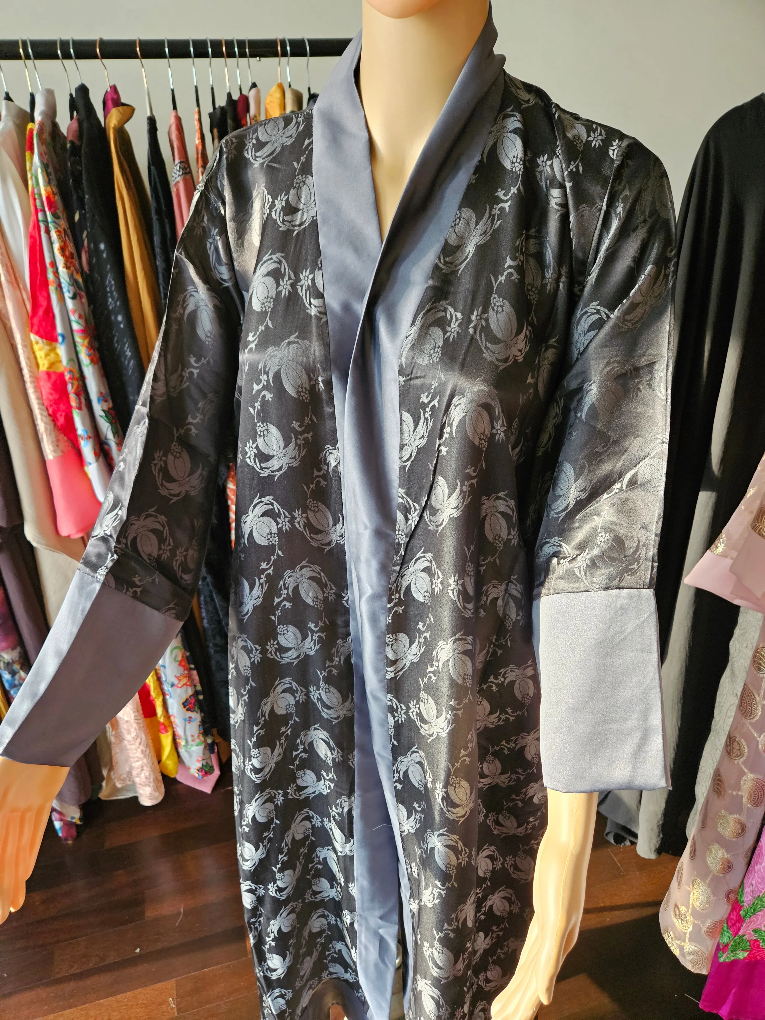 Asa silk kimono robe