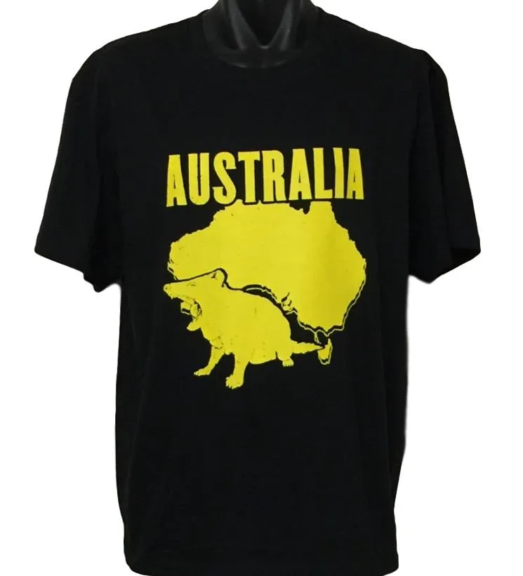 Australia Tasmanian Devil Adults T-Shirt (Black)