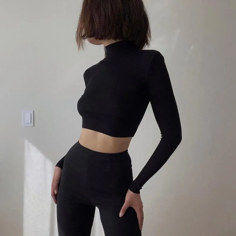 Basic Longsleeve Shirt With Turtleneck