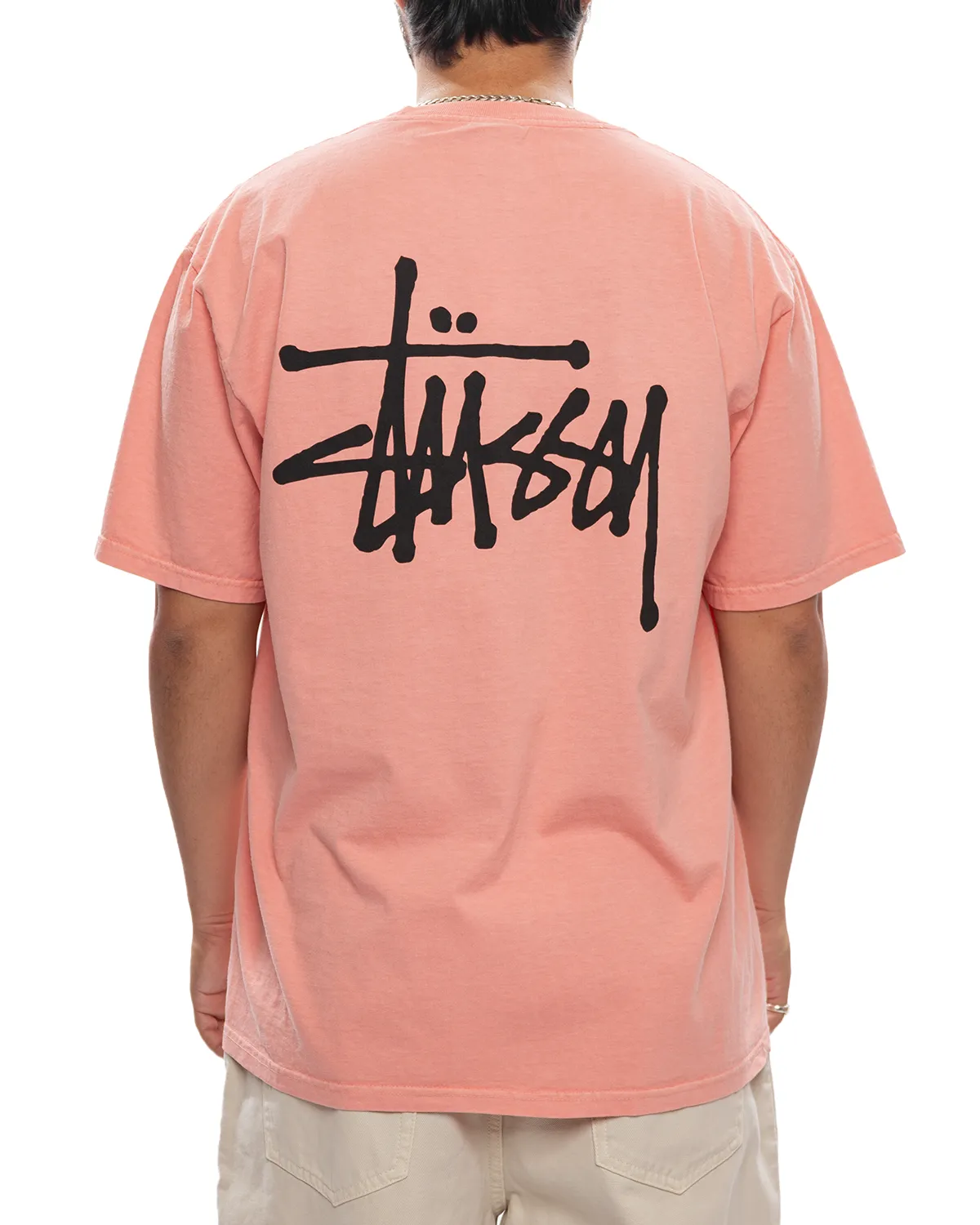 Basic Stussy Pigment Dyed Tee 'Coral'