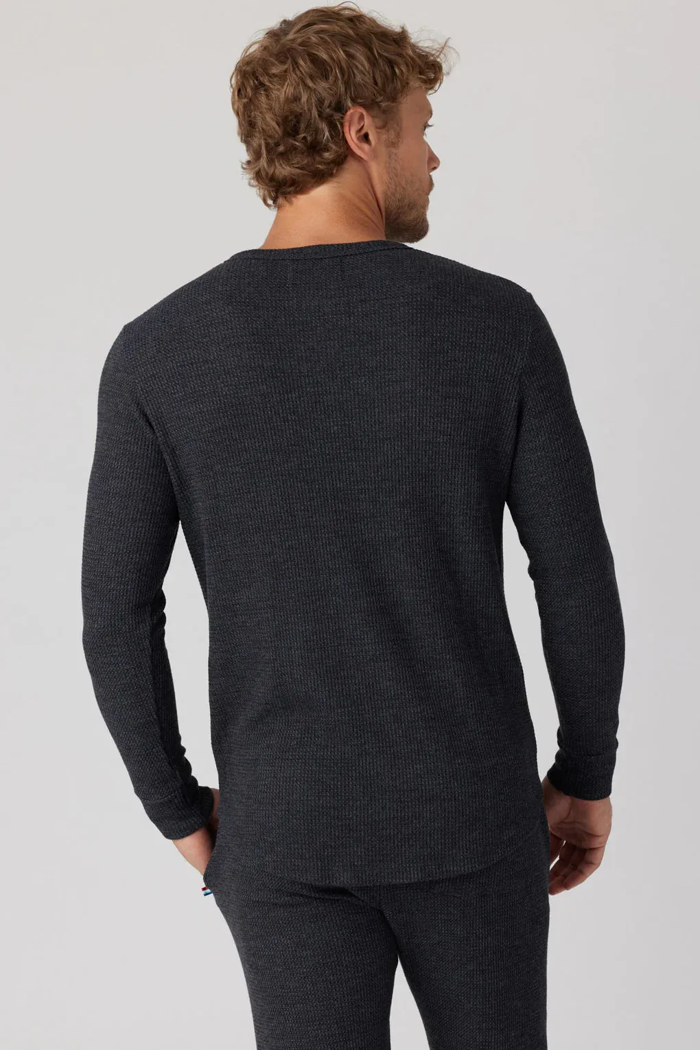 Black Thermal Henley