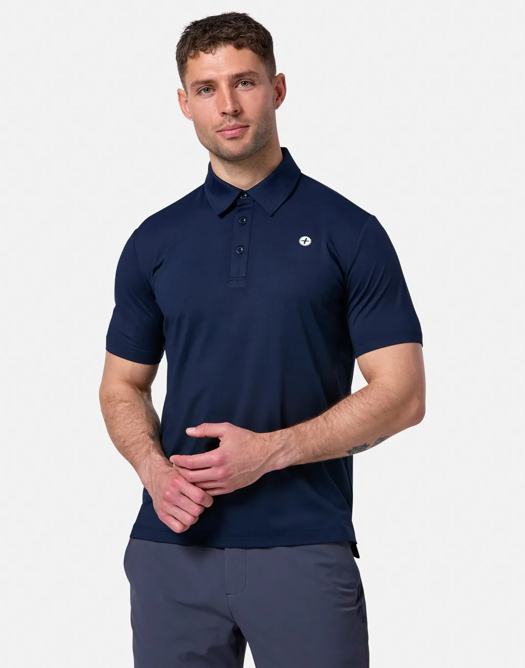 Coffee Polo Tee in Obsidian