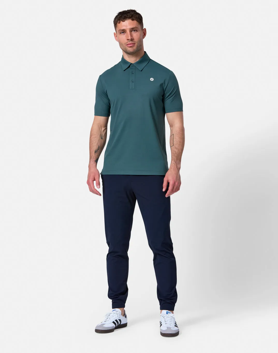 Coffee Polo Tee in Sage