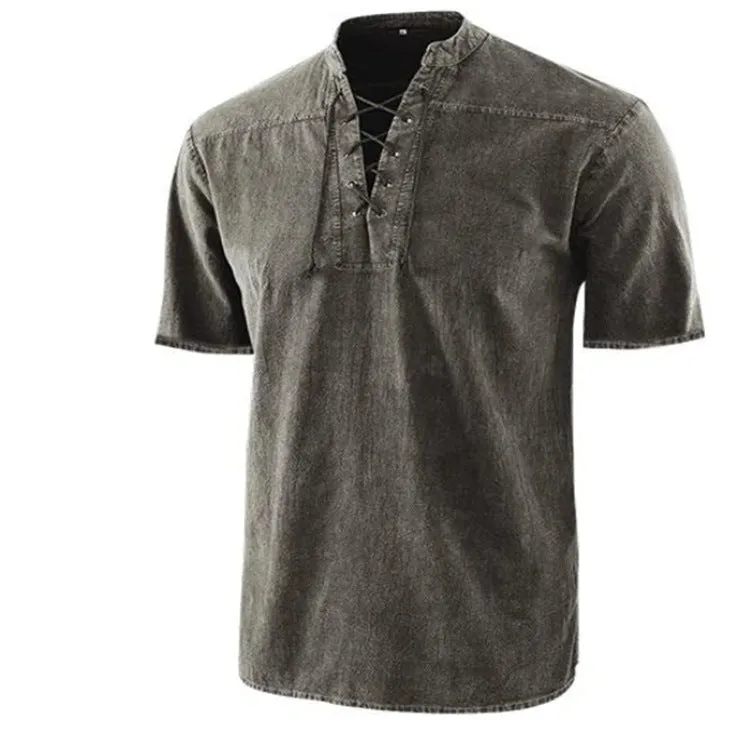 Coofandy V Neck Short Sleeve Shirt