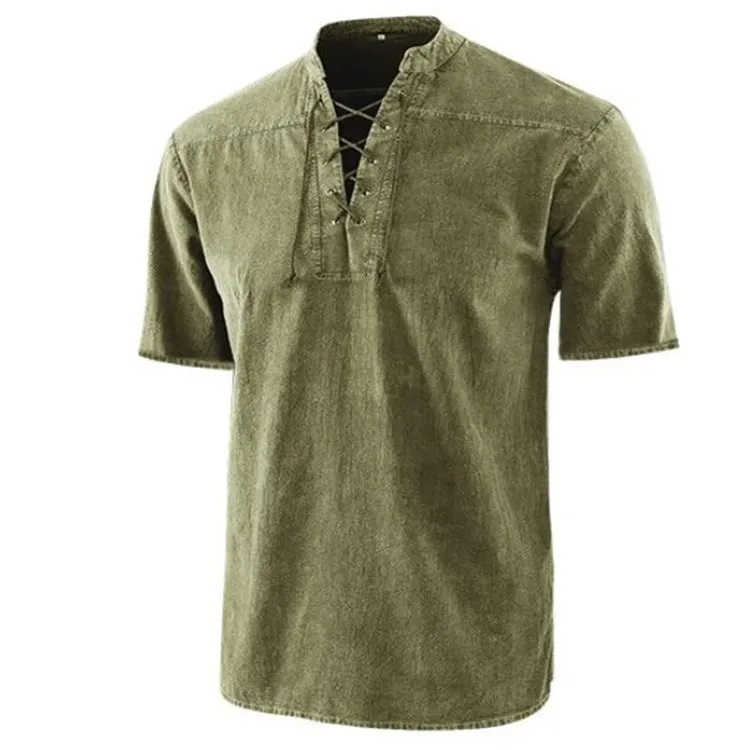 Coofandy V Neck Short Sleeve Shirt