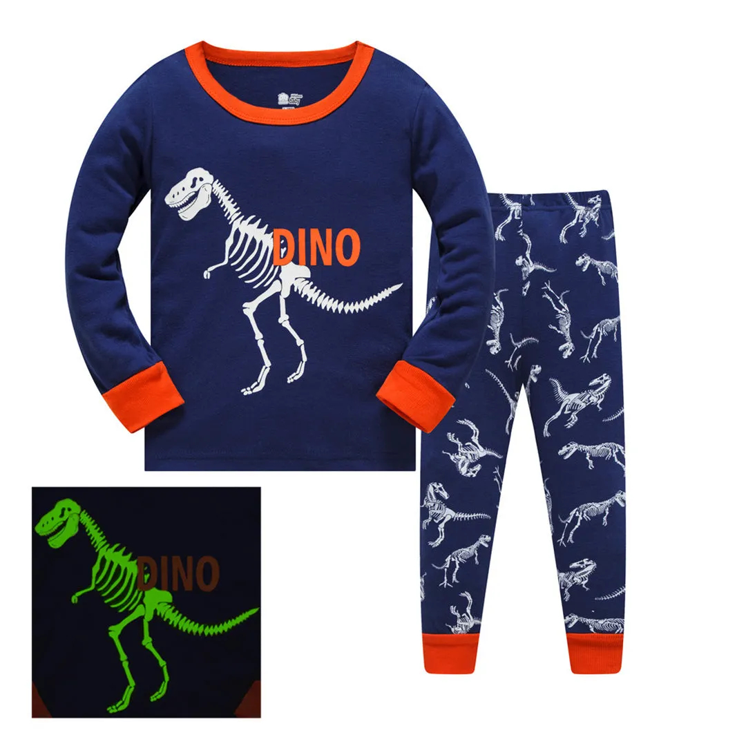 Dino Glow in the Dark pajamas set