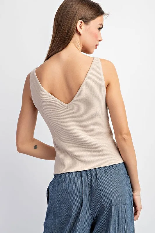 Essential Fave Oatmeal Tank Top