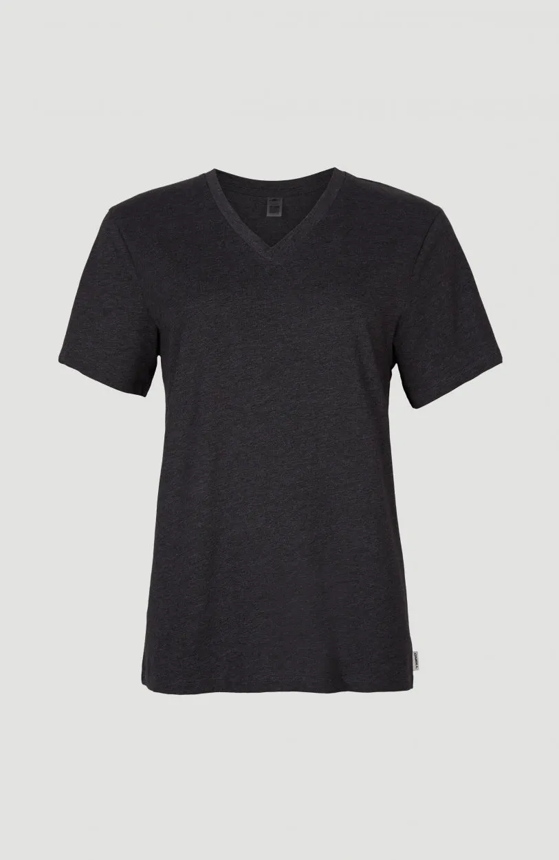 Essentials V-Neck T-Shirt | Black Out