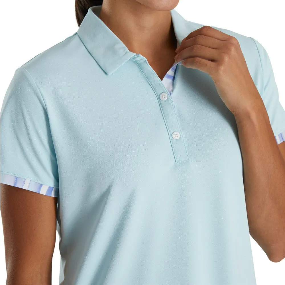 FootJoy Shortsleeve Watercolor Trim Golf Polo 2022 Women