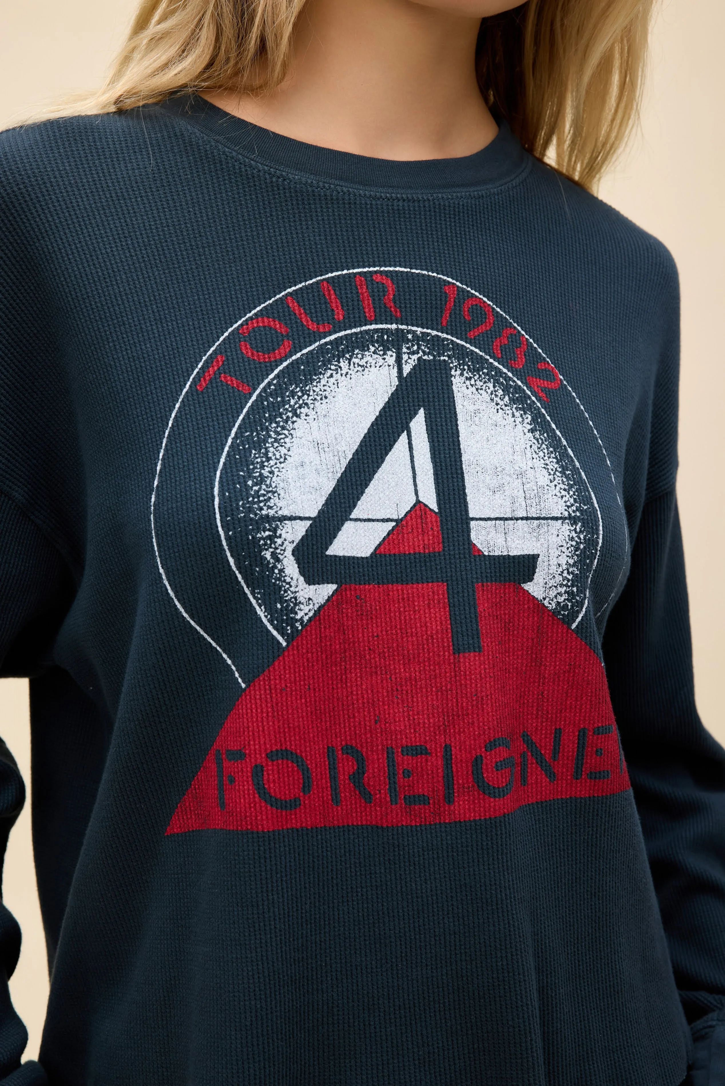 Foreigner World Tour 1982 Crop Thermal Long Sleeve