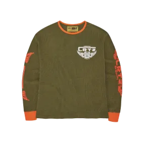 GASOLINA WAFFLE LONGSLEEVE [KHAKI & BURNT ORANGE]