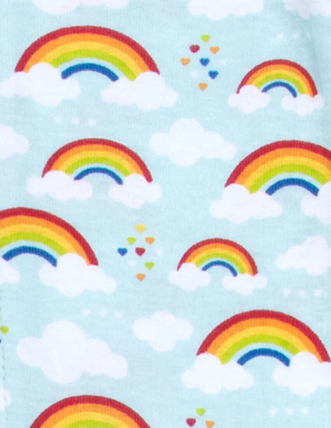 Kids Footed Blue Rainbow Pajamas