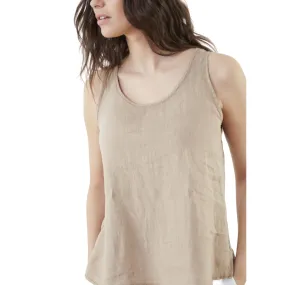 Lea Linen Sleeveless Tank Top.