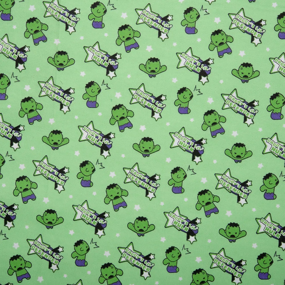 Licensed Flannelette Print - Hulk - Mini - Green