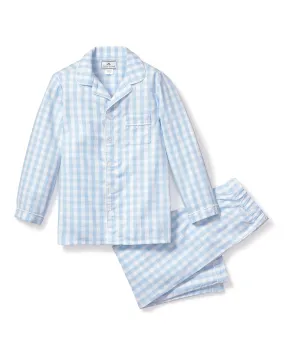 Light Blue Gingham Pajama Set