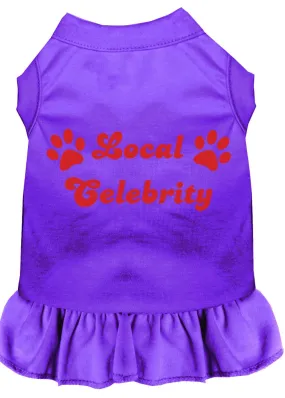 Local Celebrity Screen Print Dress Purple 4x (22)