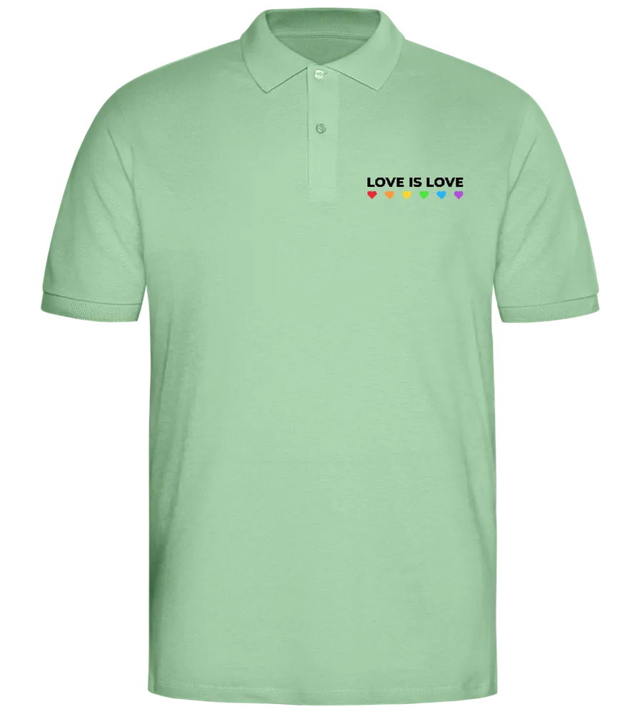 Love is Love Colored Hearts Design - Comfort men's polo shirt