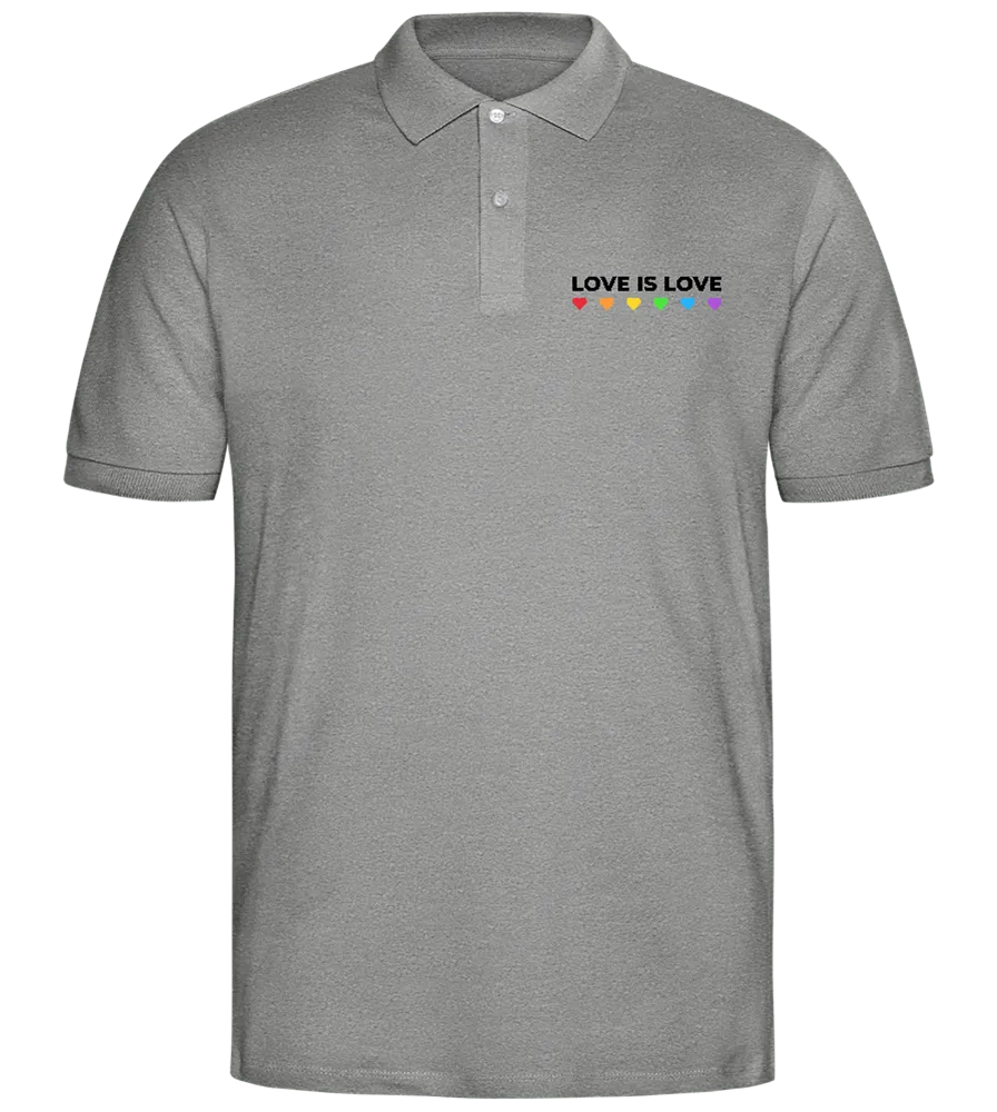 Love is Love Colored Hearts Design - Comfort men's polo shirt