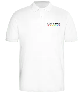 Love is Love Colored Hearts Design - Comfort men's polo shirt