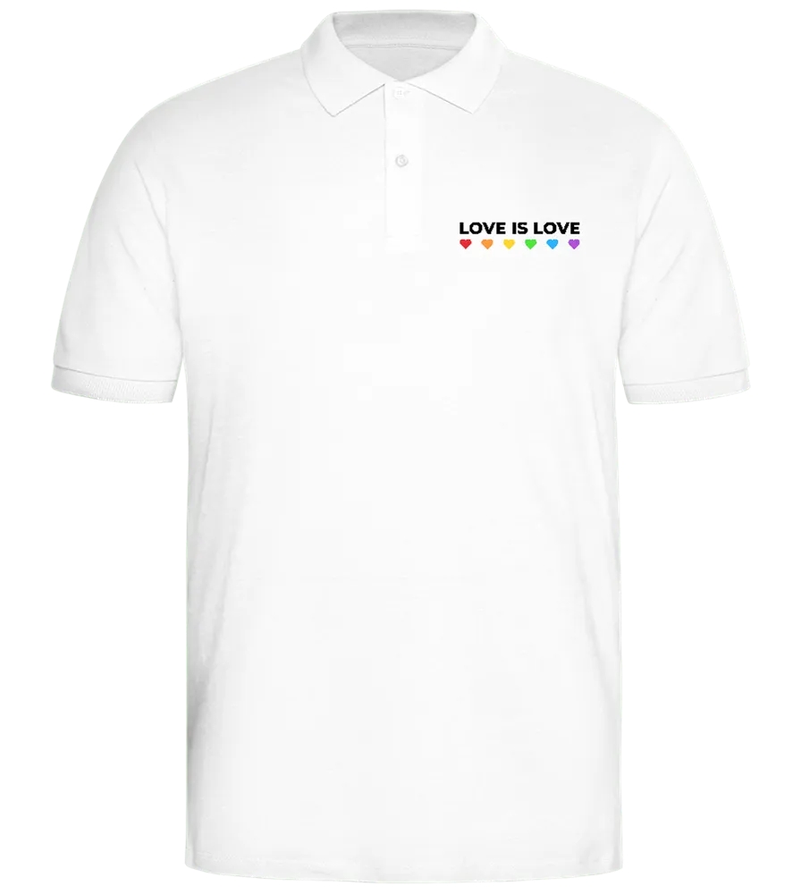 Love is Love Colored Hearts Design - Comfort men's polo shirt