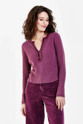 Luna Thermal Purple Potion Placket Top