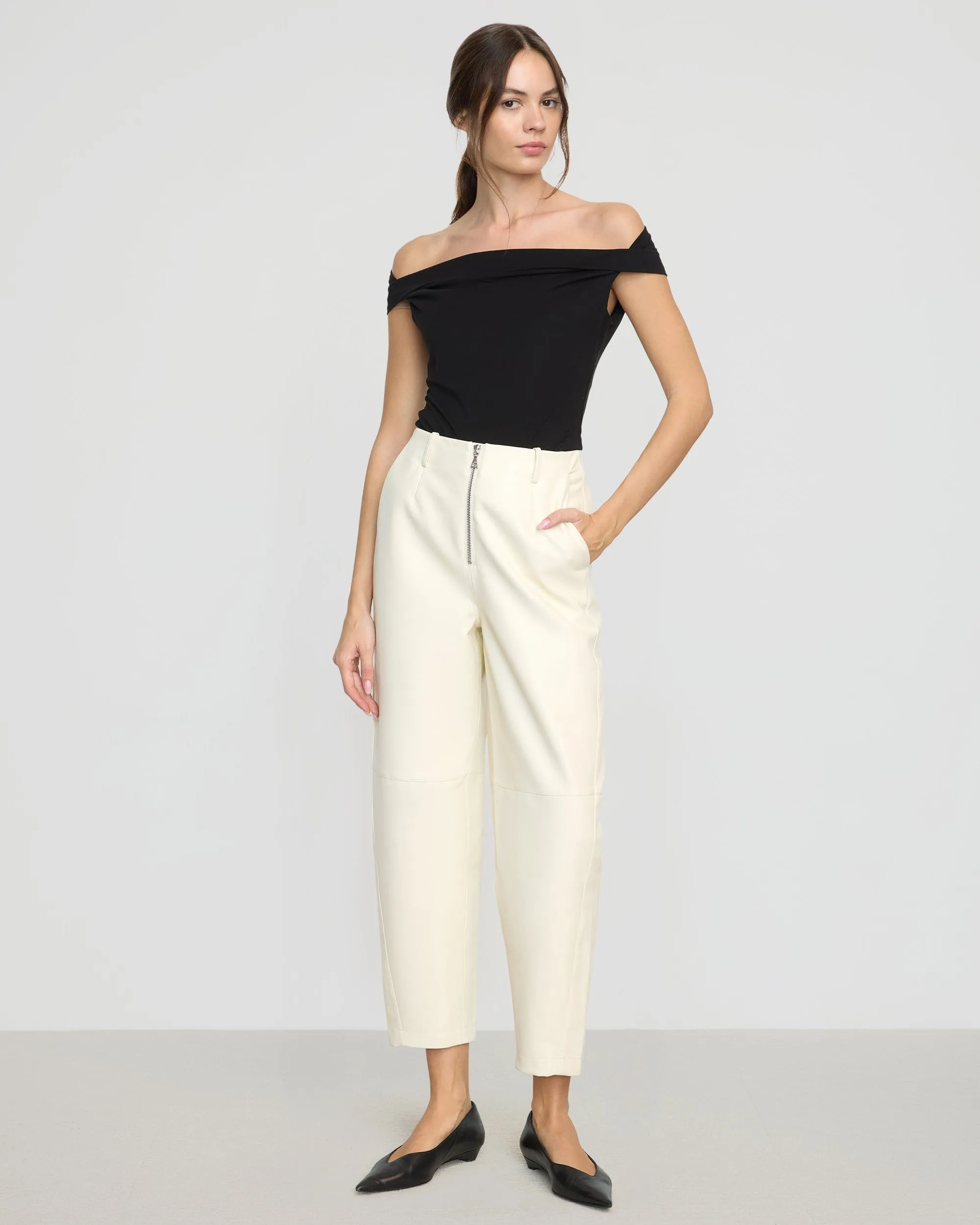 Mai Asymmetric Off-Shoulder Tee