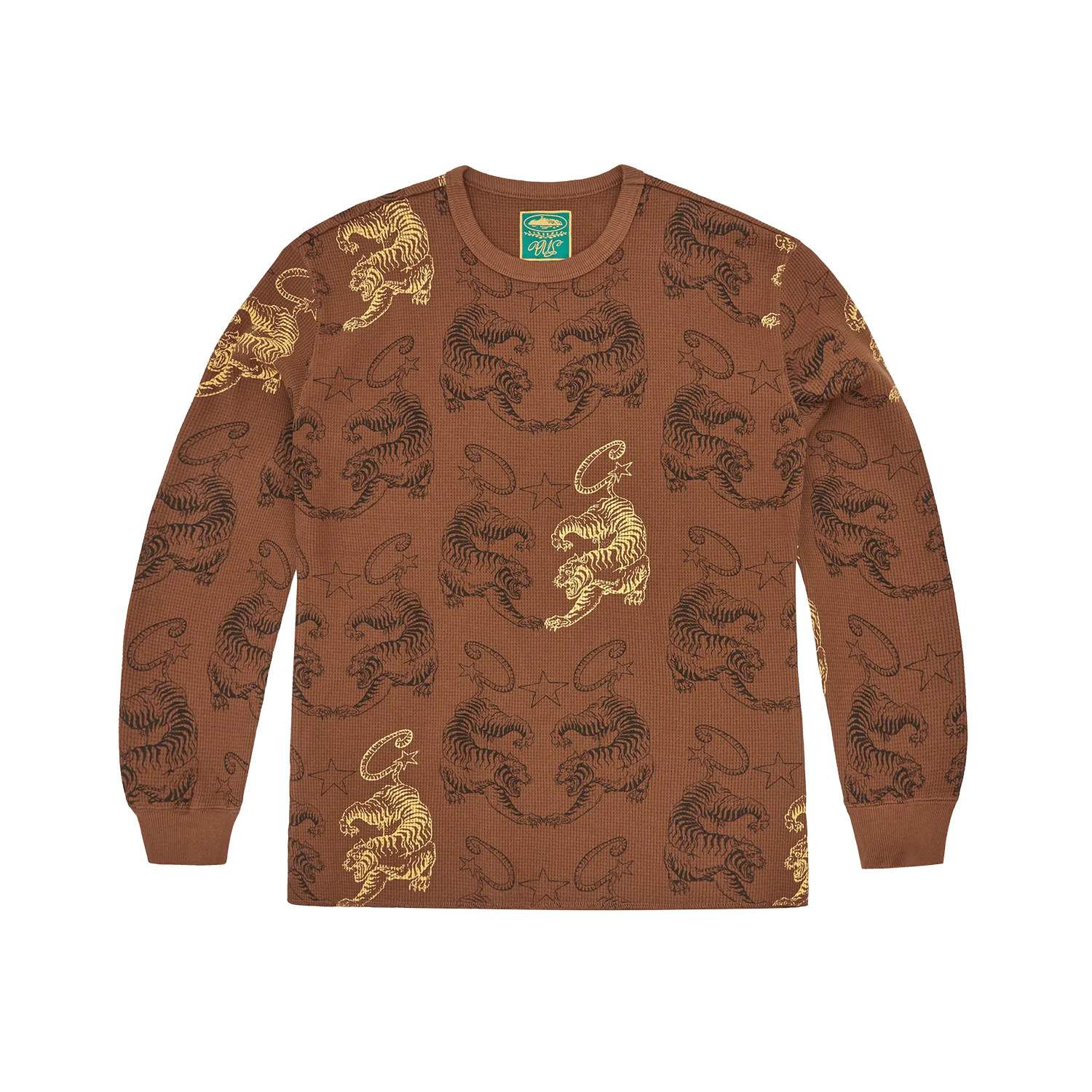 MENS TIGER WAFFLE LONGSLEEVE [BROWN]