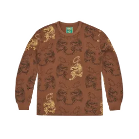 MENS TIGER WAFFLE LONGSLEEVE [BROWN]