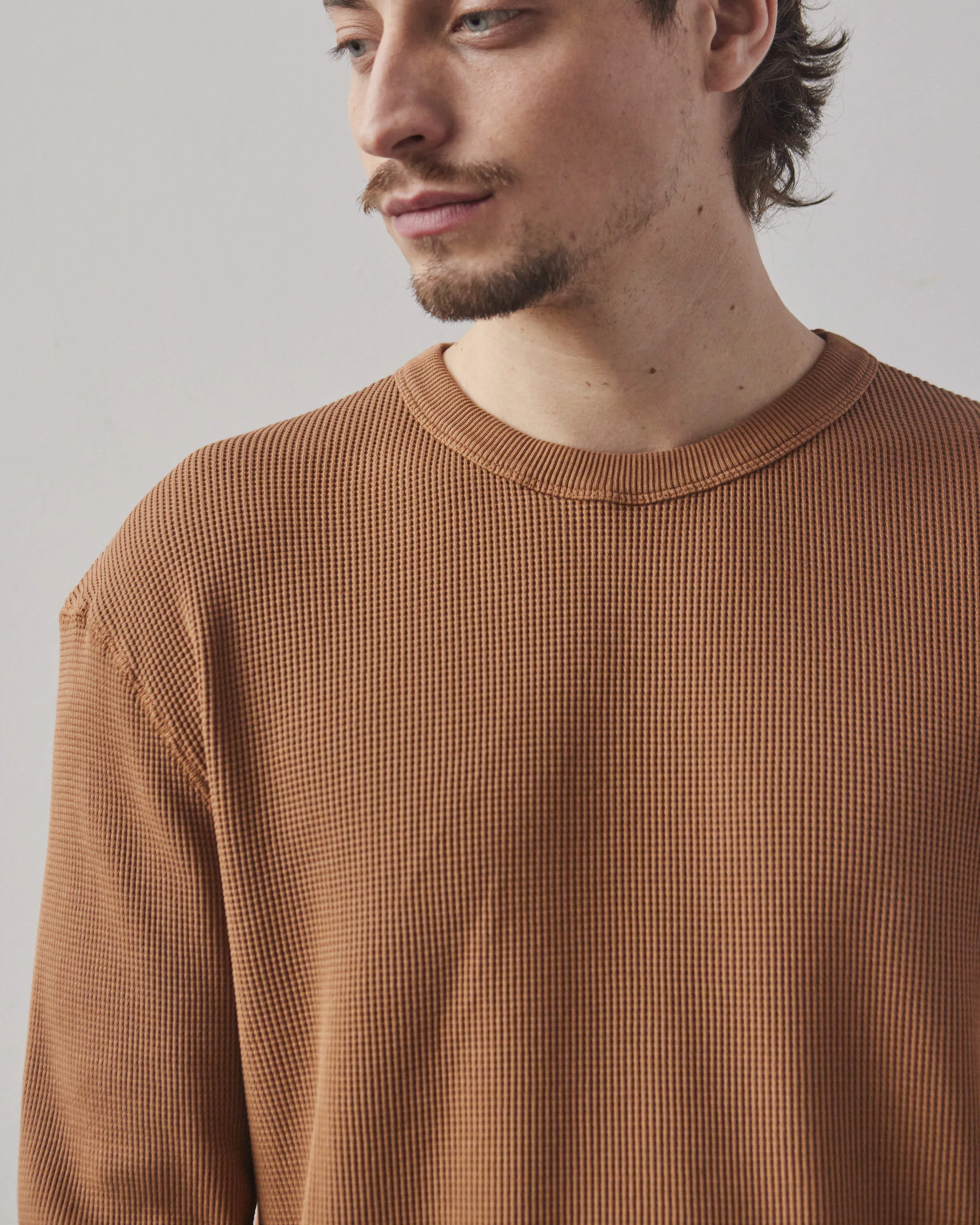 Merz b. Schwanen Waffle Structure Longsleeve, Amber