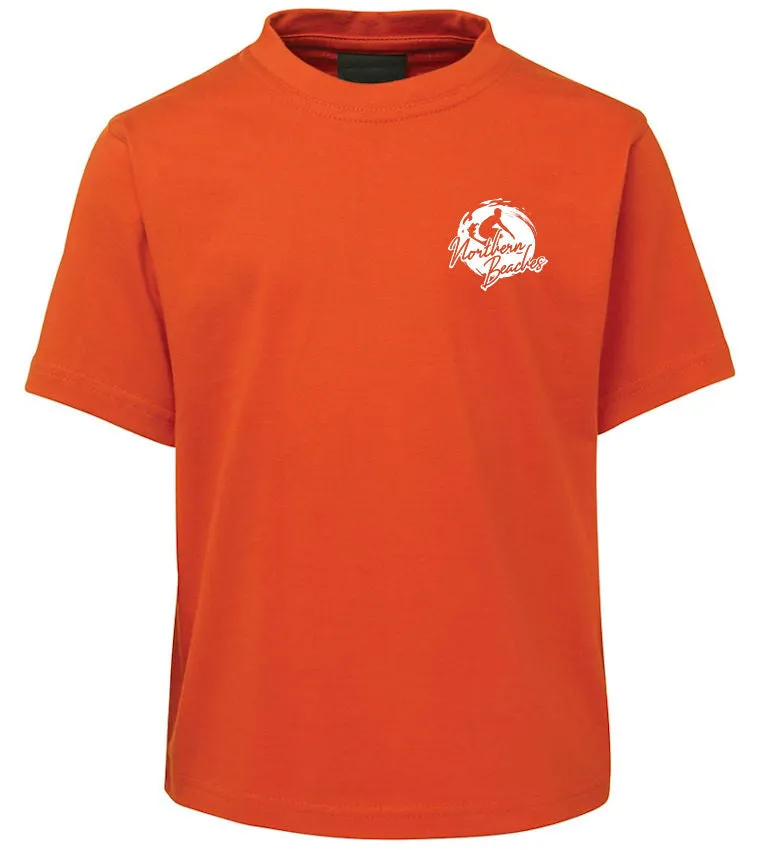 Northern Beaches Surf Childrens T-Shirt (Orange, Double-Sided)