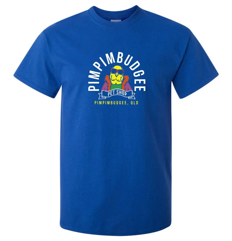 Pimpimbudgee Pet Shop Fake Business Logo T-Shirt (Colour Choices)