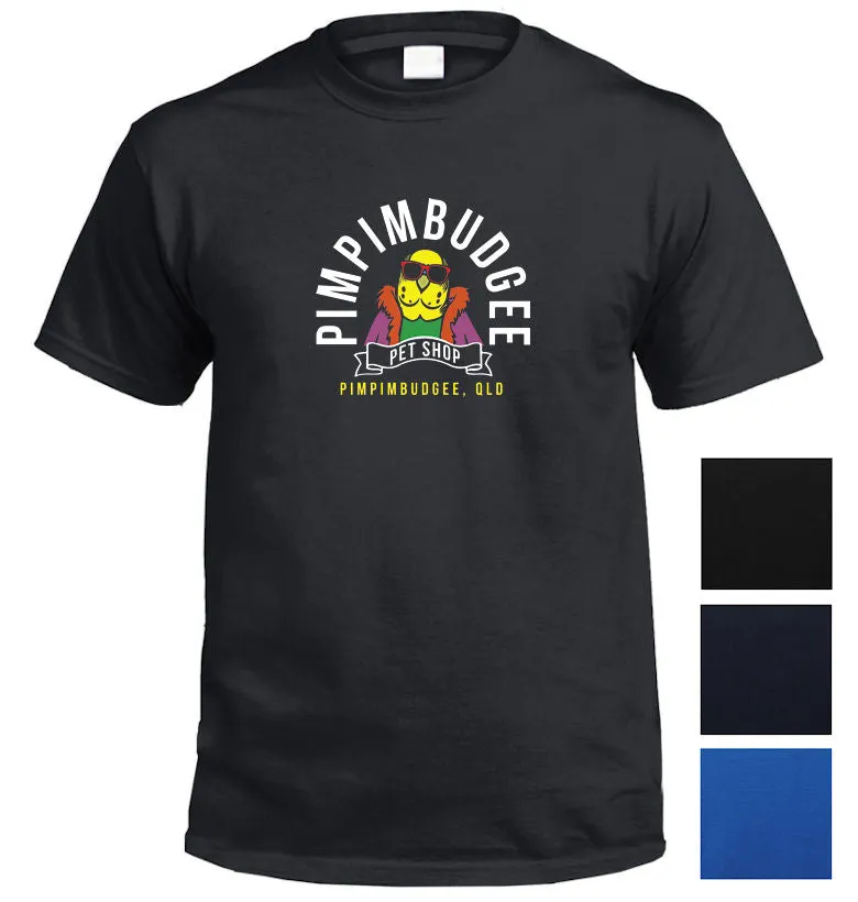 Pimpimbudgee Pet Shop Fake Business Logo T-Shirt (Colour Choices)