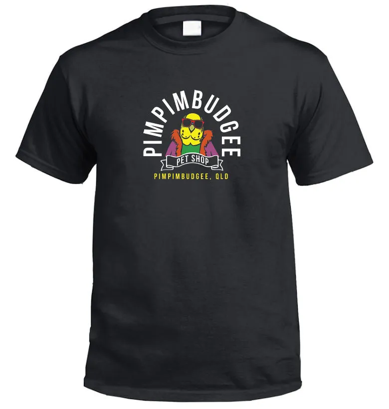 Pimpimbudgee Pet Shop Fake Business Logo T-Shirt (Colour Choices)