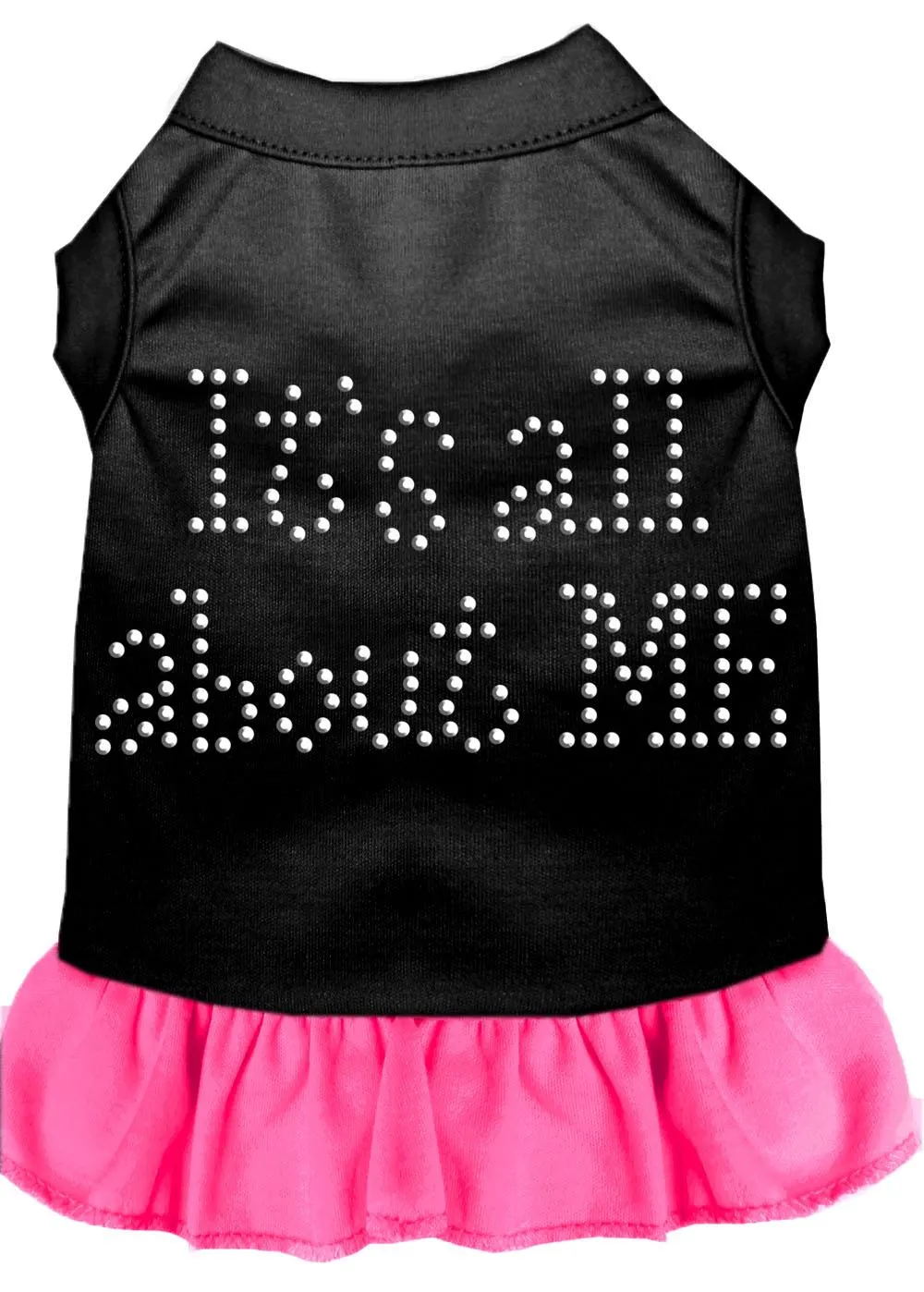 Rhinestone All About Me Dress Black With Bright Pink Xxxl (20)