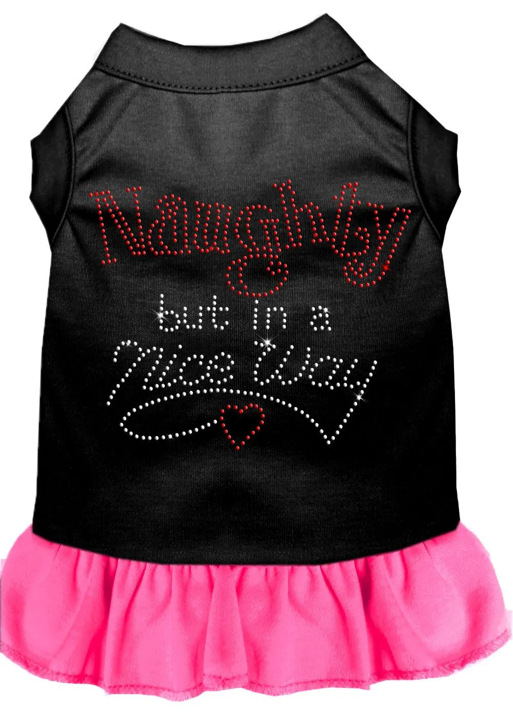 Rhinestone Naughty But In A Nice Way Dress Black With Bright Pink Xxxl (20)