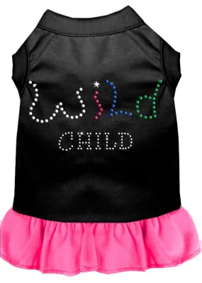 Rhinestone Wild Child Dress Black With Bright Pink Xxxl (20)