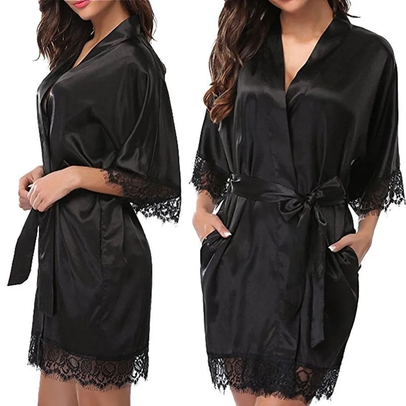 Robe Nightgown Set with Matching Belt