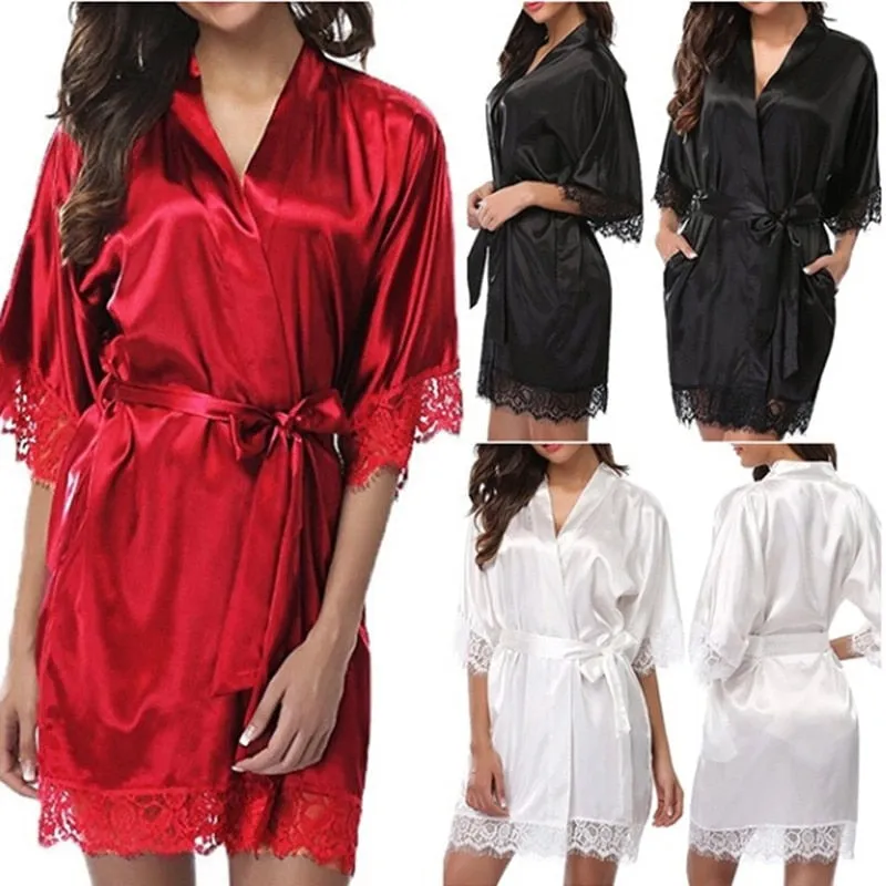 Robe Nightgown Set with Matching Belt