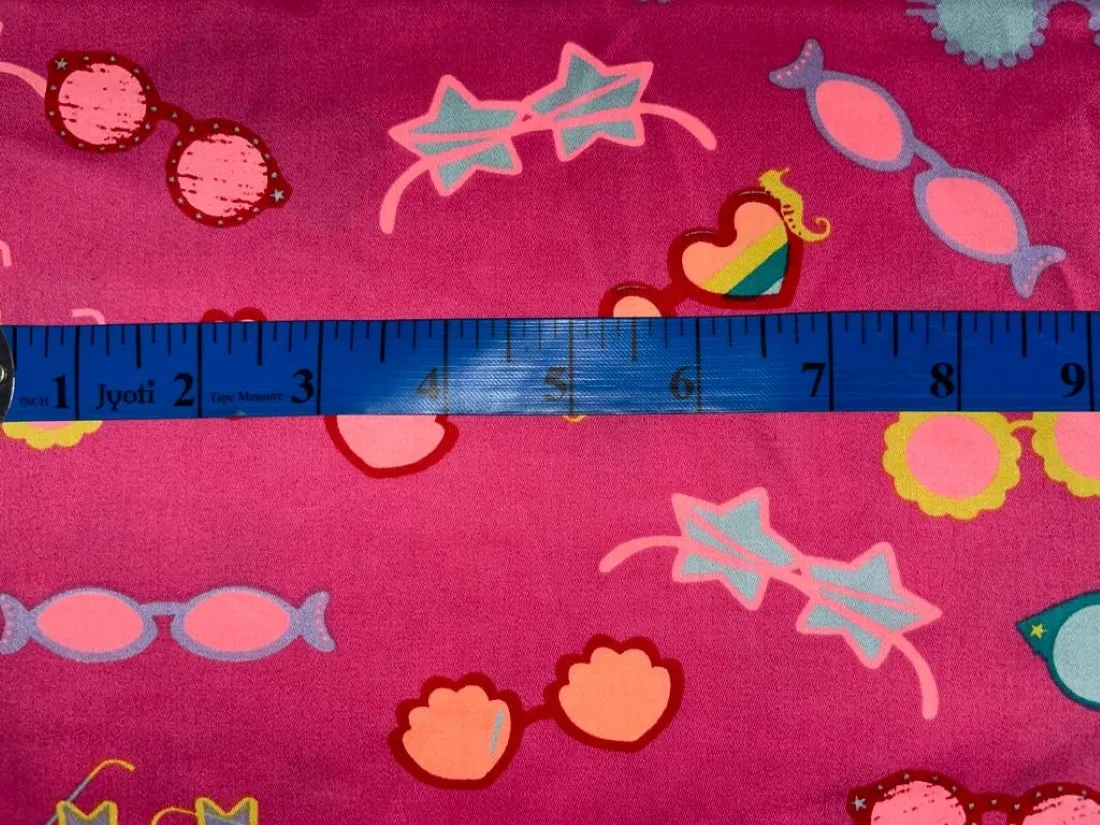 Satin fabric LIVA Bubble Gum Print 58" wide