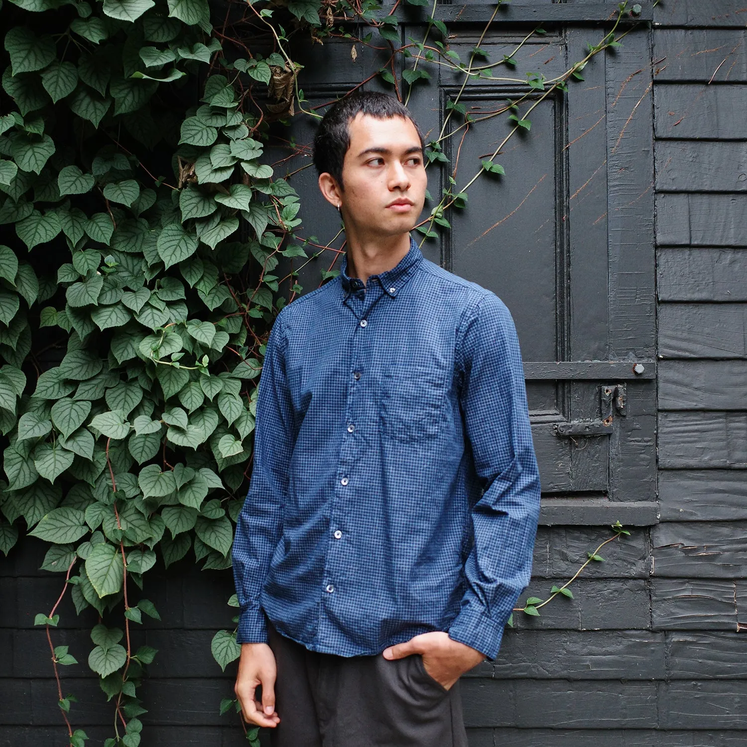 Single Needle Shirt, Blue Tattersall