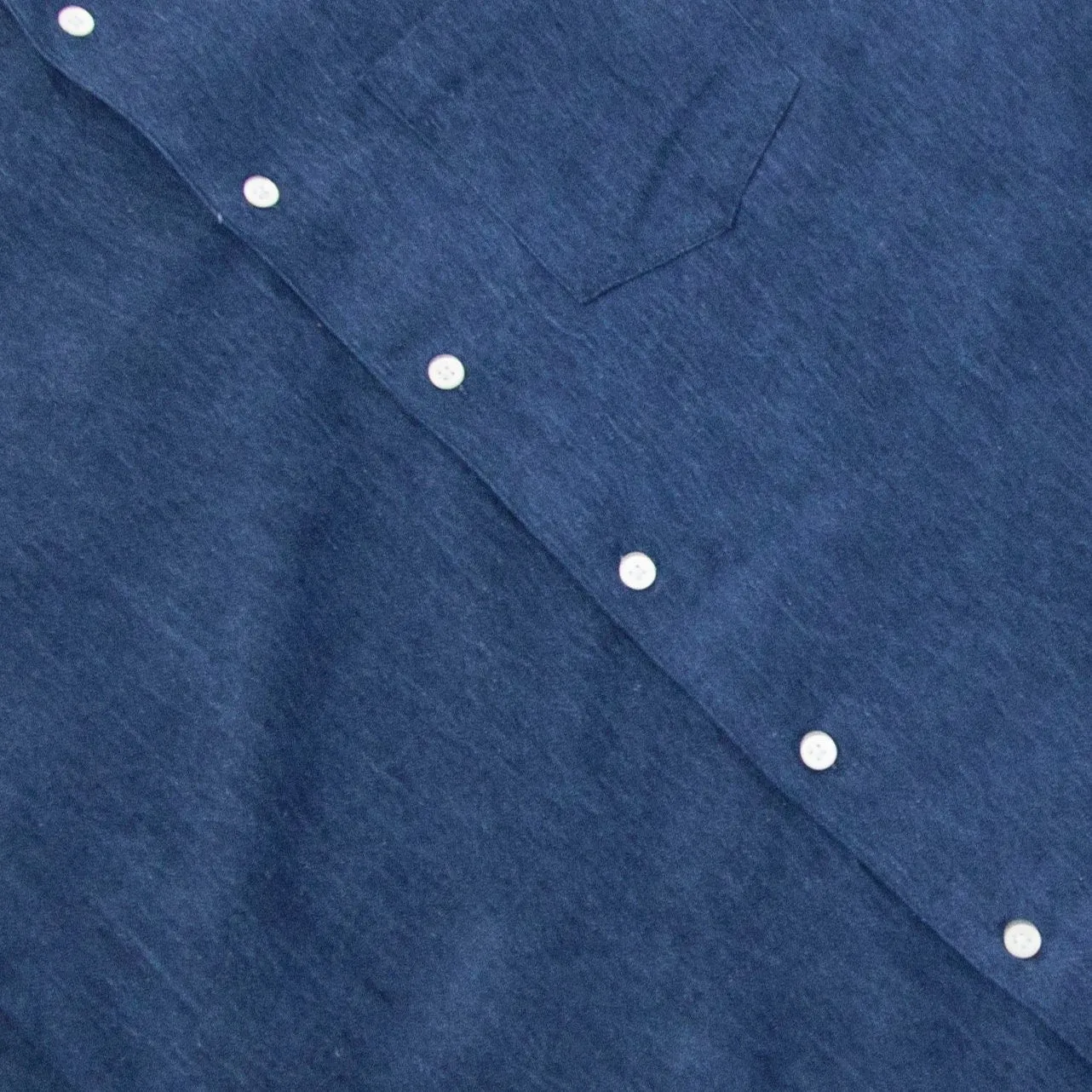 Single Needle Shirt, Denim Dark Blue