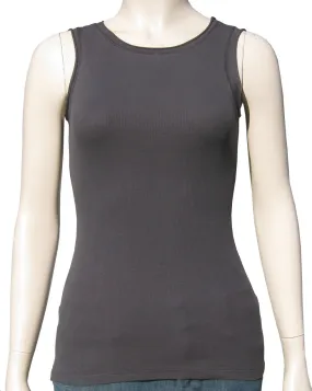 Solid Round-Neck Tank - Onyx