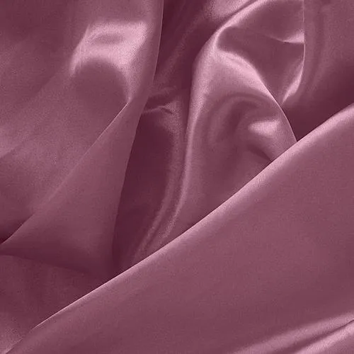 Stretch Imitation Silk Satin Charmeuse - Mauve #40, Satin Fabric By The Yard