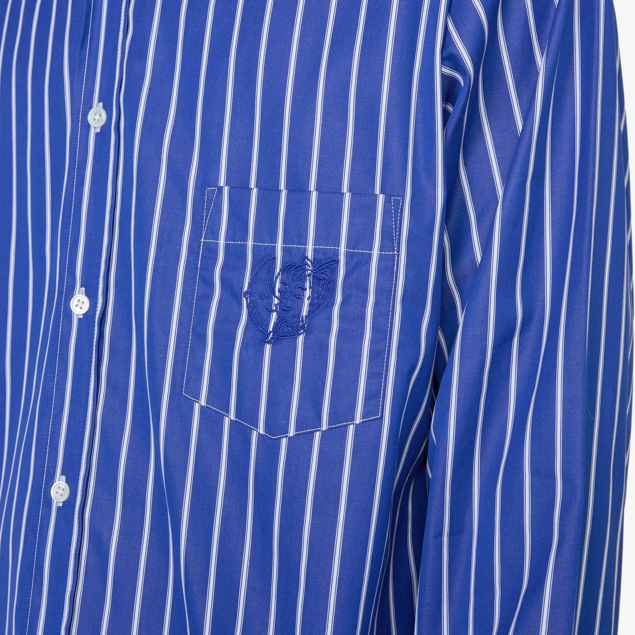 Striped Button Down Shirt Blue Stripe