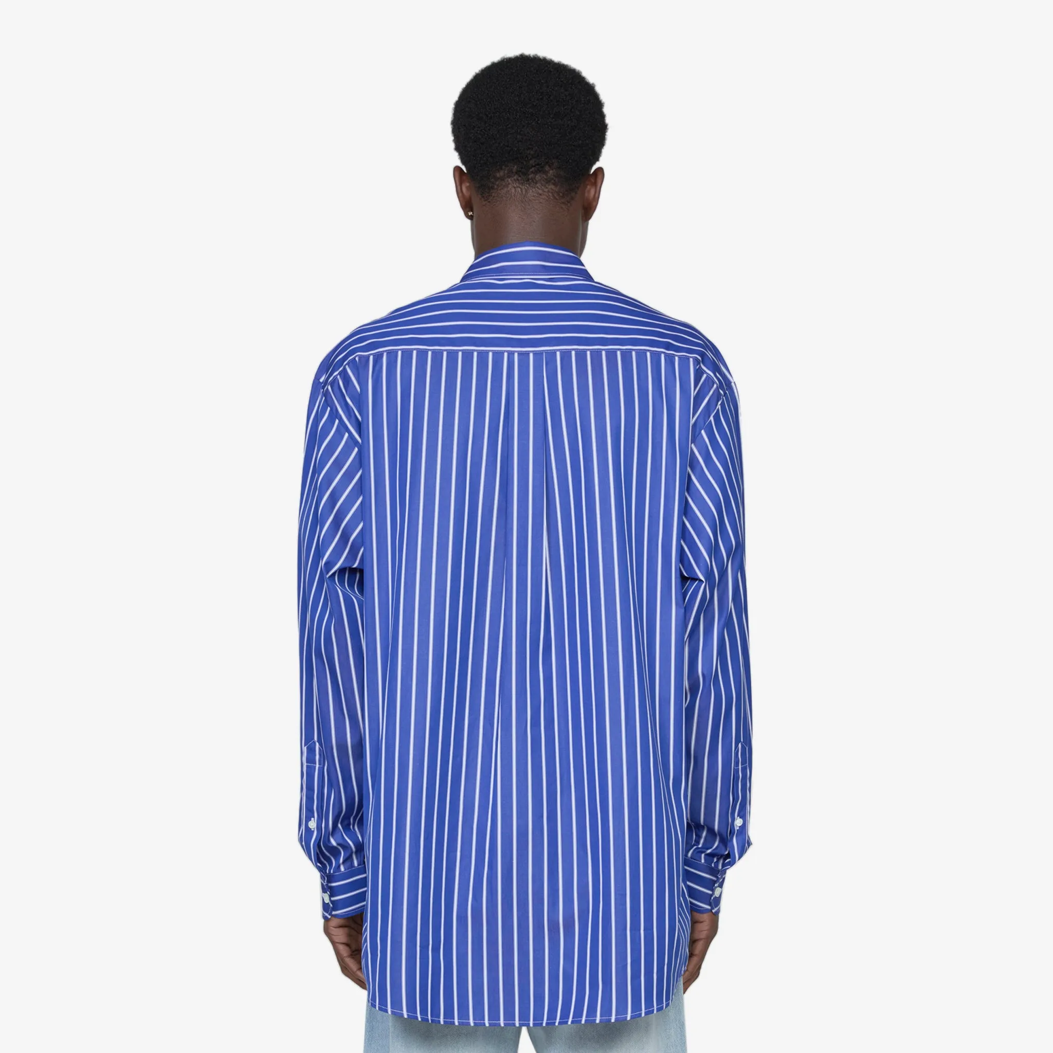 Striped Button Down Shirt Blue Stripe